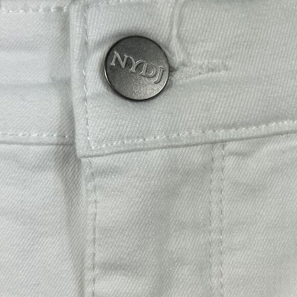 NYDJ Wide Leg Pedal Pusher Cropped Jeans White 12 Capri Lift and Tuck - Picture 6 of 12